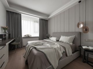 上海现代简约风家装卧室效果图