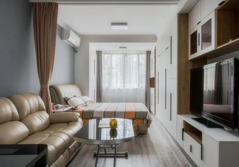 双辽支路70平米一居室现代简约风格装修案例