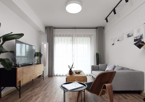 东正国际简约风格85平米二居室装修案例