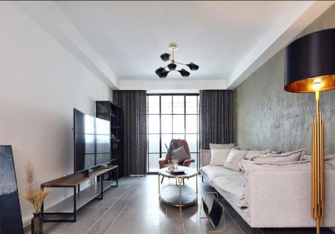 金科·中泰天境现代风格103平米三居室装修设计效果图案例
