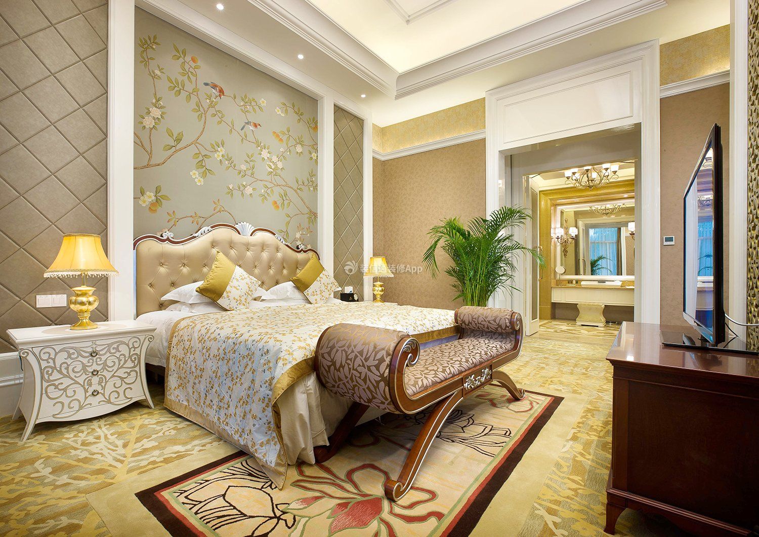 上海欧式风格酒店客房装修图片