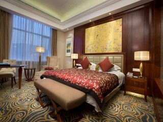 上海新中式酒店客房装修效果图大全