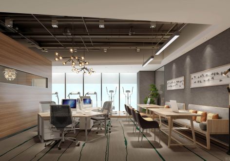 800平混搭风格商务办公室装修设计案例