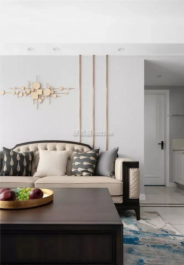 美式客厅沙发墙装修效果图