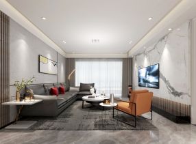 天麒华庭120平米现代风格三居室装修案例