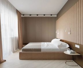 广州公寓卧室床头软包装修图片