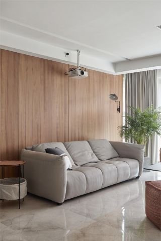 广州公寓客厅沙发背景墙装修效果图