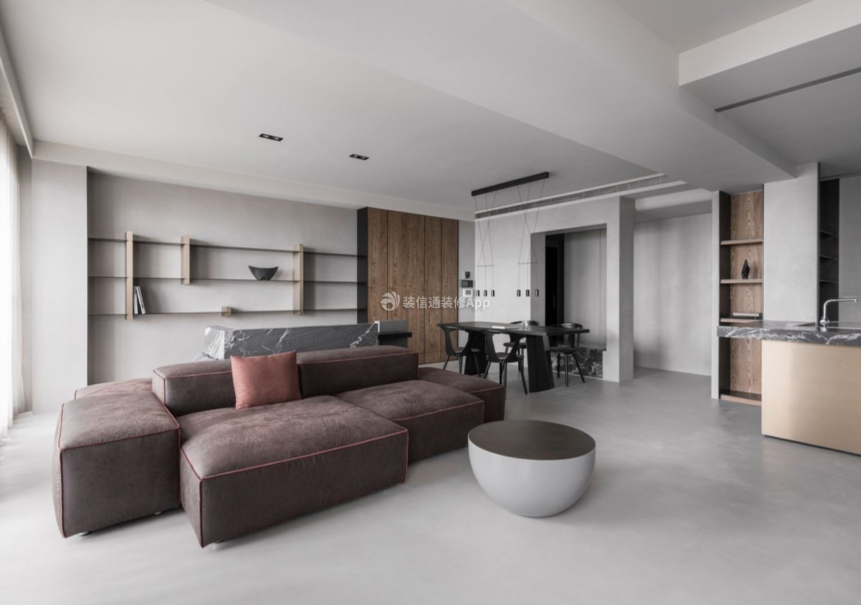 上海简约豪宅客厅沙发装修设计效果图