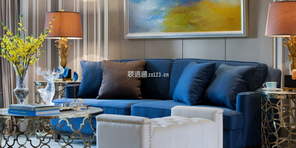 吉安悦城122平米法式风格三居室装修效果图案例