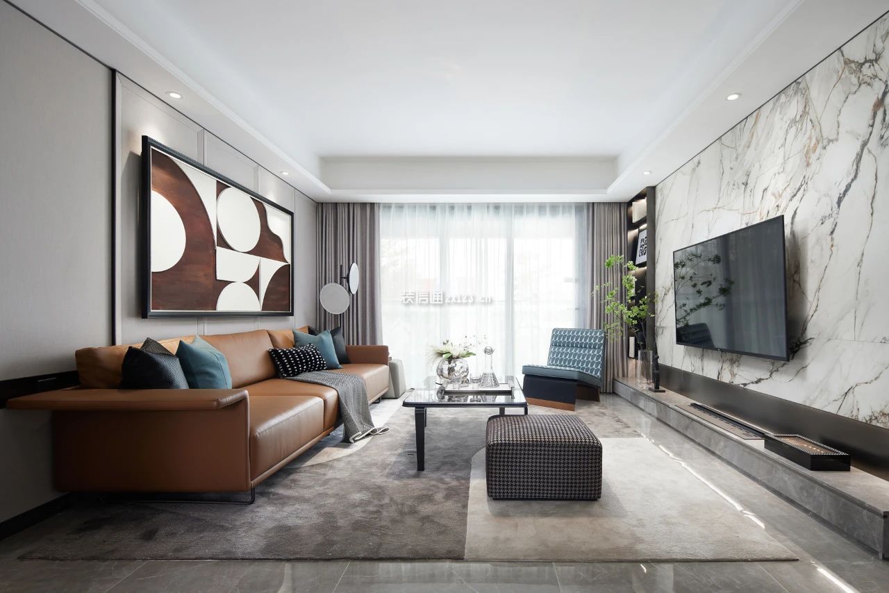 广州新世界凯粤湾现代风格141平米装修效果图案例_亿尚装饰装修设计