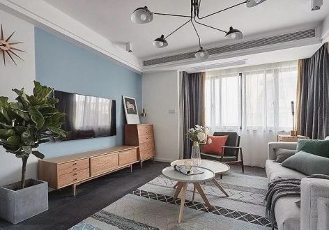 天府香城印象130平三居室北欧极简风格装修案例