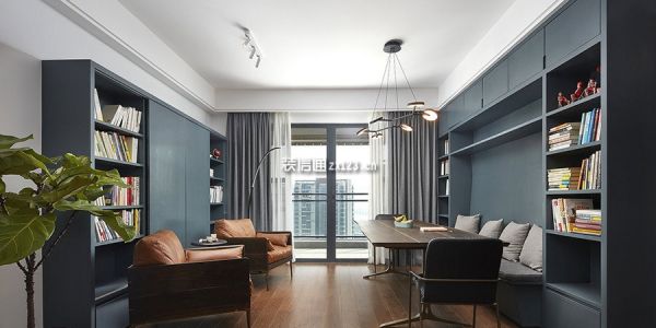 双龙悦城107平米现代风格三居室装修设计图案例