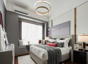 无锡新房卧室床头背景墙装修设计效果图