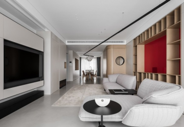 鸿通·翡翠城·紫金府简约风格144平米三居室设计图案例