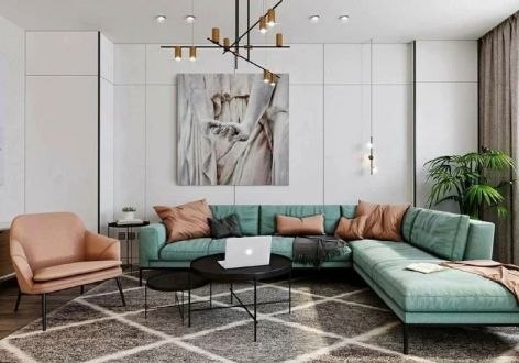 远达·鹭湖宫现代风格105平米三居室装修设计图案例