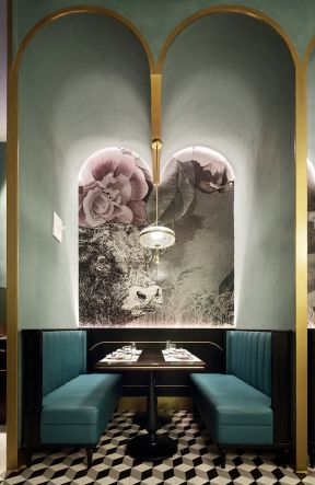 无锡饭店餐厅隔间装修设计效果图