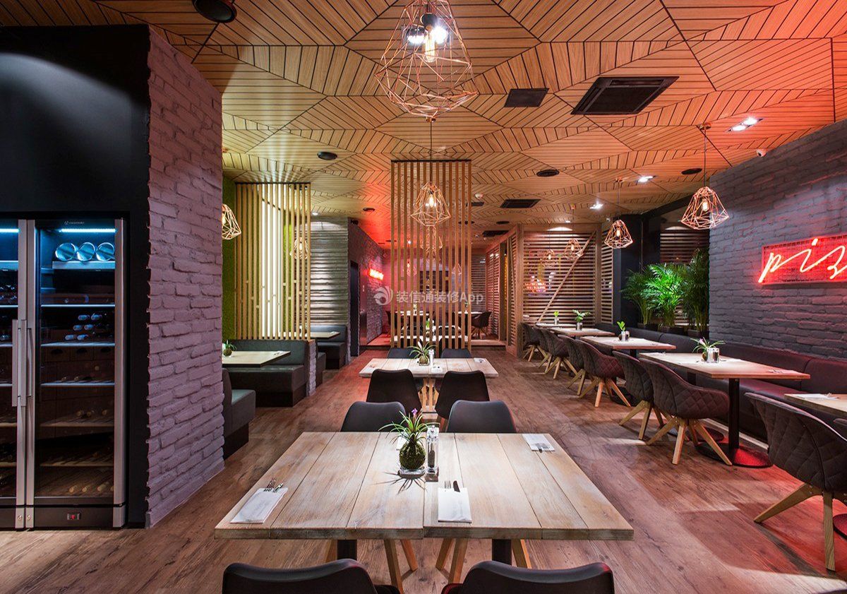 上海饭店餐厅吊顶造型装修设计图