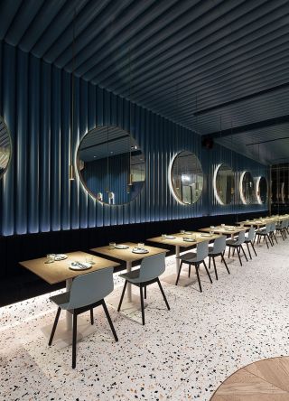 上海饭店餐厅背景墙装修设计图