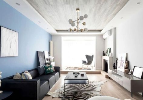 碧海鹏城北欧风格120平米三居室装修设计案例