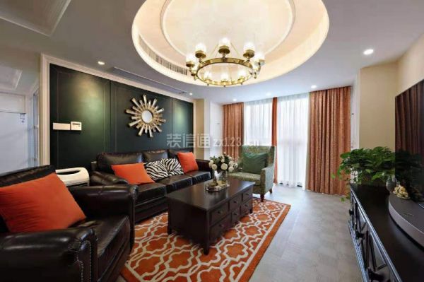 中海国际120平三居室潮流混搭风格装修案例