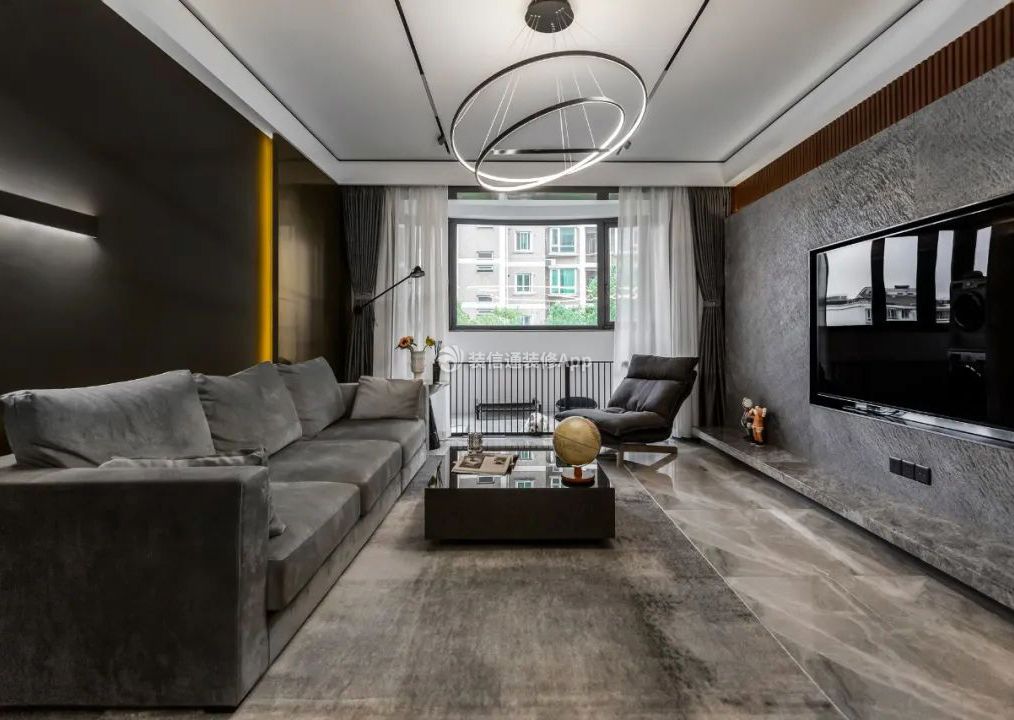 上海旧房改造客厅沙发装修布置图片
