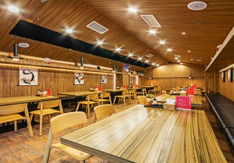 餐饮店110平米日式风格装修案例
