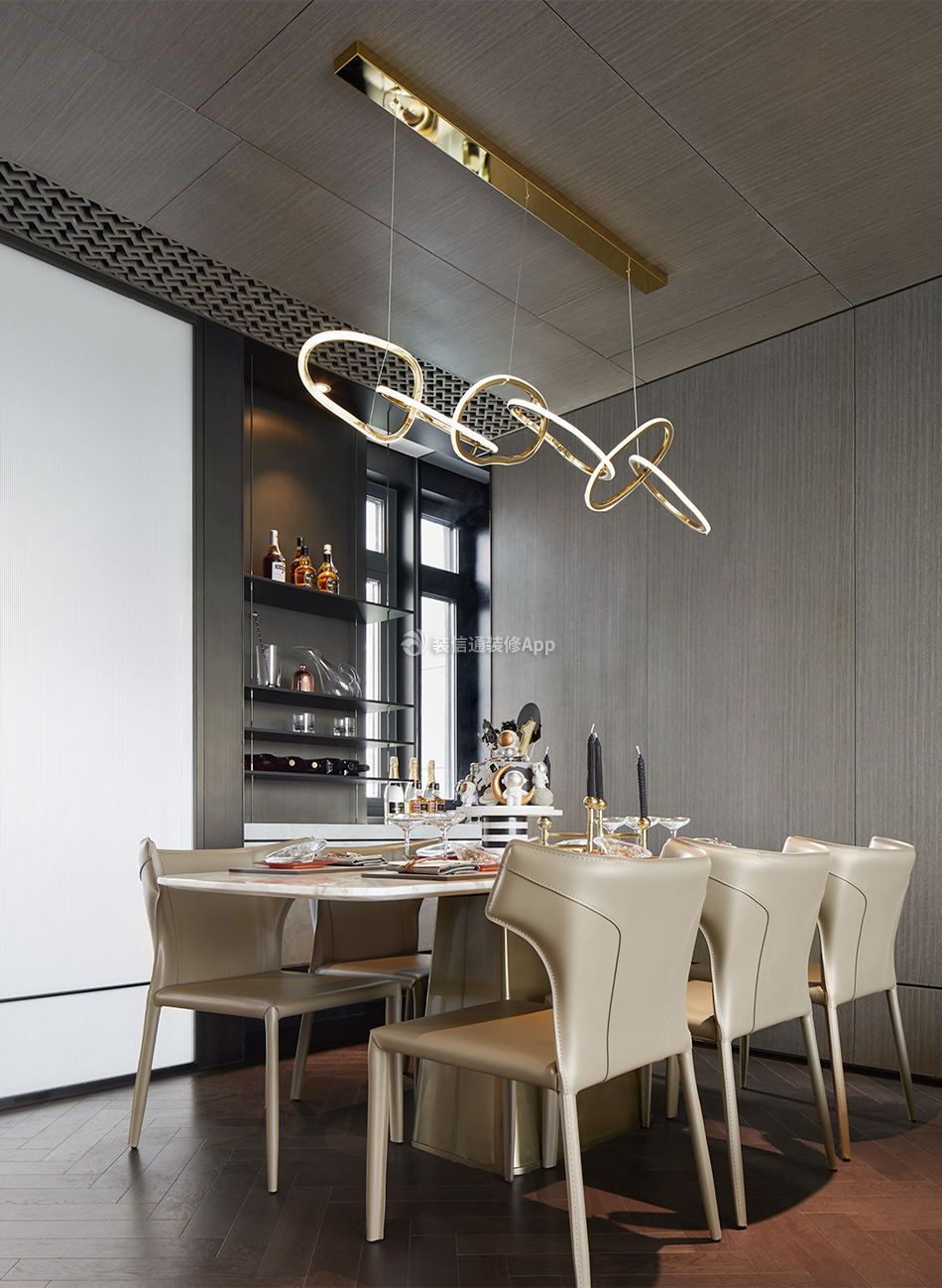 上海家庭室内餐厅灯具装修效果图