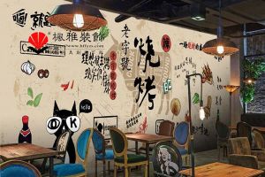 [上海尊景装饰]烧烤店墙壁设计风格，打造个性烧烤店！