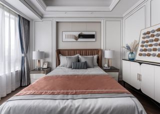 上海116平方家庭卧室装修装潢图片