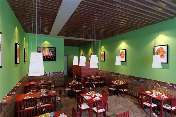 上海尊景装饰烧烤店墙壁装修一定要掌握颜色搭配