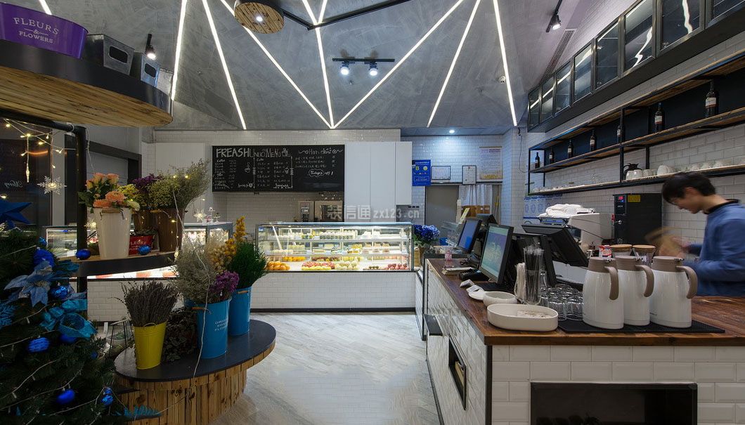 鞍山甜品店美式风格90平米设计方案 甜品店室内装修设计_装信通网