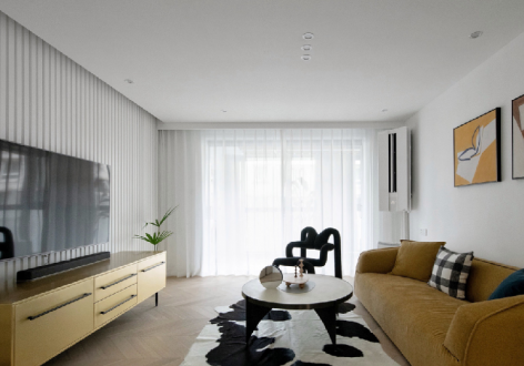 华星中瑞·北欧公园现代风128平米三居室设计图案例