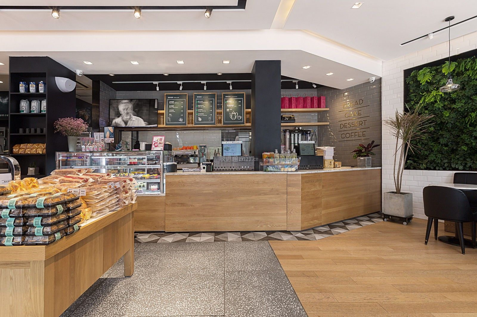 150平简约风格面包咖啡店装修案例