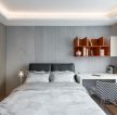 上海70平米房子卧室床头置物架装修效果图