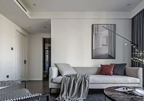 龙湾·凤凰台现代风格三居室110平米装修效果图案例