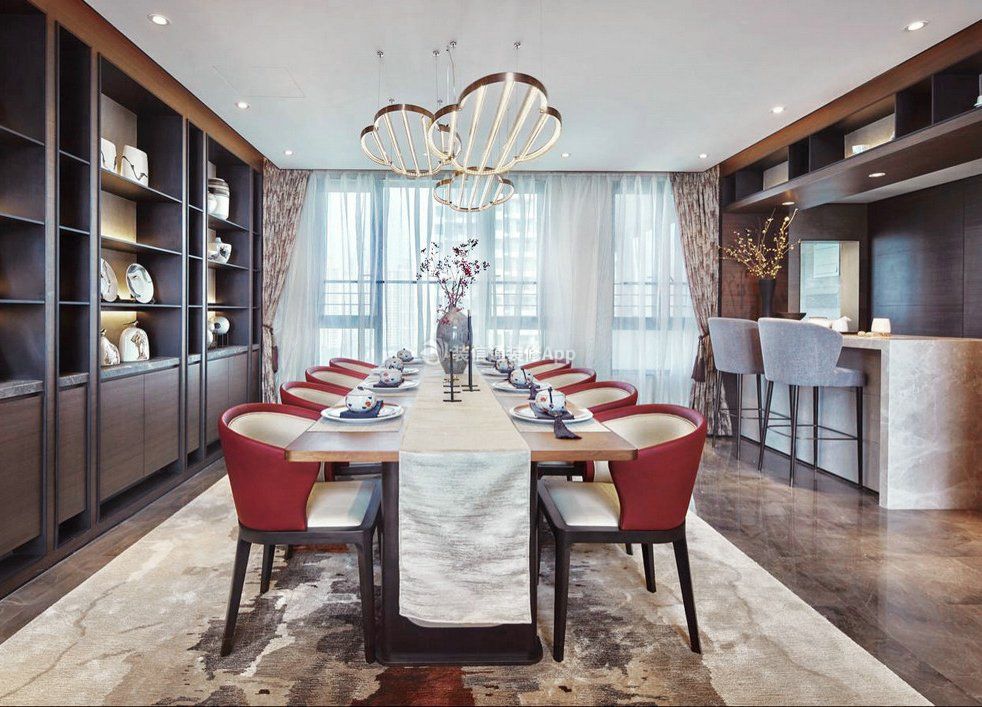 深圳中式风格室内餐厅设计实景图