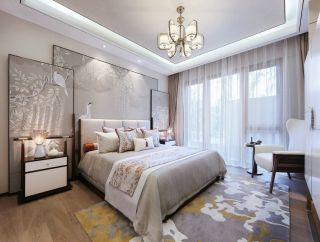 深圳新中式房子卧室装修设计效果图