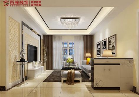 怡丰翠云轩108平米现代简约三居室装修案例