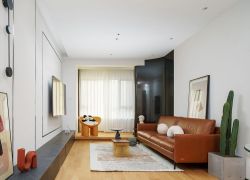 深圳小户型房屋客厅木地板装修设计图片