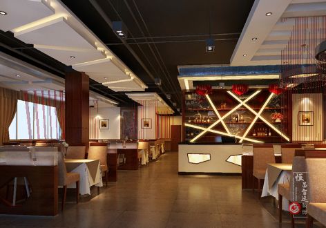 餐厅360平混搭风格装修案例