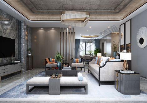 亚运新新家园260平米四居室新中式风格装修案例