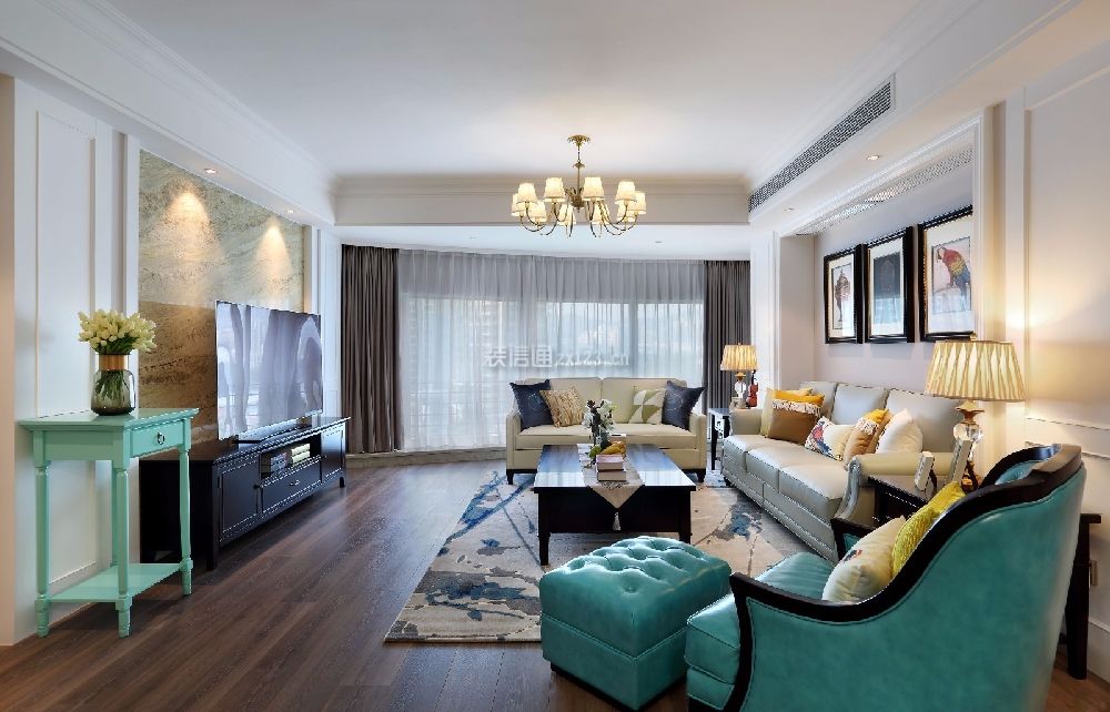美式客厅沙发效果图 美式客厅装饰图片大全