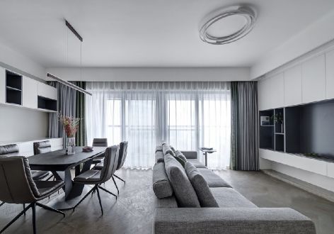荣利·海云山现代风格三居室125平装饰设计案例