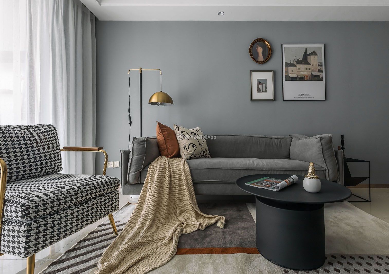 成都北欧风格家装客厅沙发图片