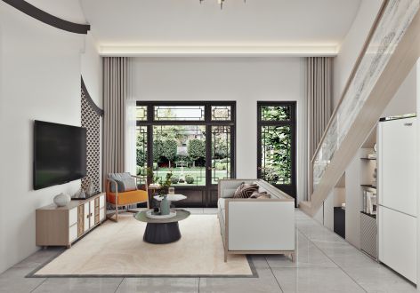 天泰桃花源中式风格97平米二居室装修案例