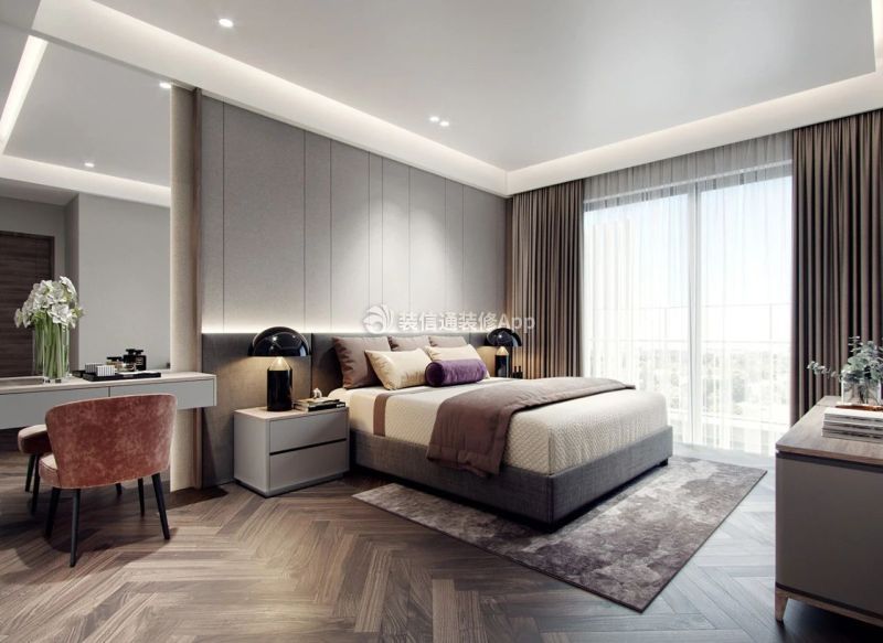 广州二手房卧室地毯装修装饰效果图