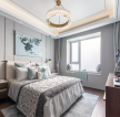 广州新中式风格二手房卧室装修设计效果图