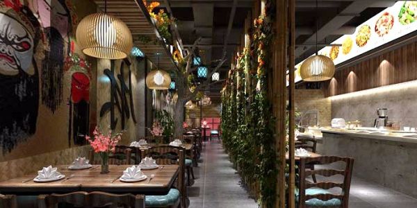 300平米浪漫主题餐厅装修设计案例