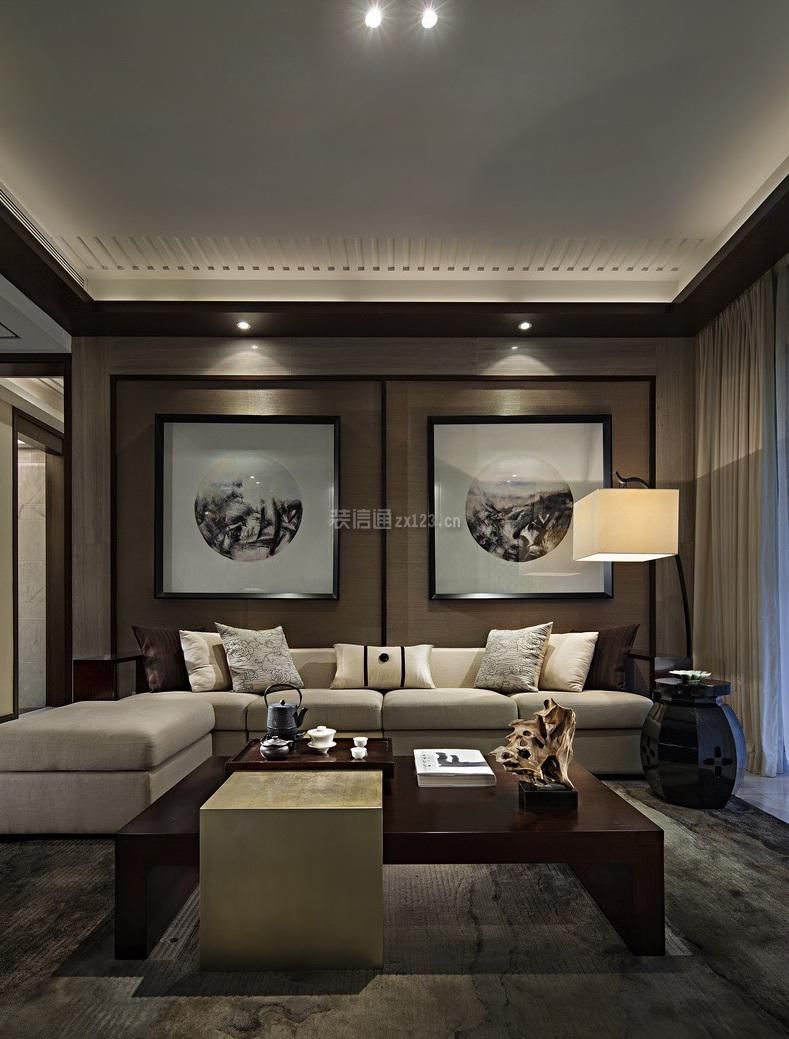 中式风格客厅灯 中式风格客厅沙发背景