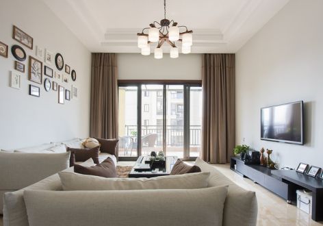 名城紫金轩128平现代风格三居室装修案例